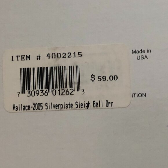 Wallace Silversmiths 2005 Silver Sleigh Bell - 35th Anniversary Edition - Picture 12 of 13